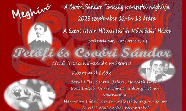 Zenés irodalmi esttel emlékeznek Csoórira és Petőfire