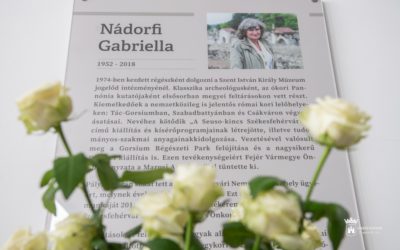 Emléktáblát avattak Nádorfi Gabriella tiszteletére Gorsiumban