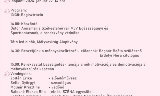 Tabuk nélkül a méhnyakszűrésről –  előadás és kiállítás a Városházán