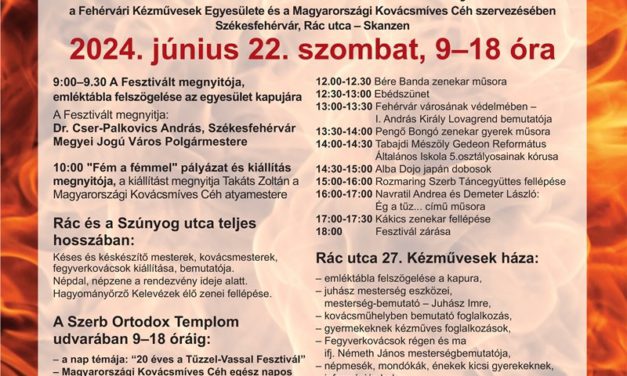 Szombaton rendezik a 20. Tűzzel-Vassal Fesztivált