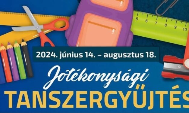 Jótékonysági tanszergyűjtés augusztus 18-ig