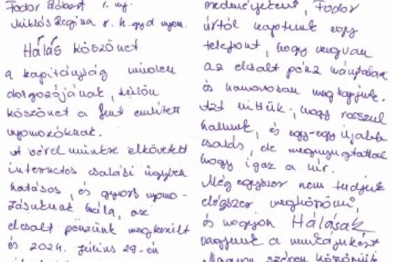 „Halló! Jó napot kívánok, a banktól telefonálok!” – köszönet a móri rendőröknek