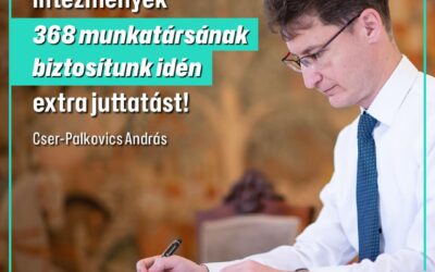 35 millió forintnyi extra juttatás az önkormányzati intézmények 368 munkatársának