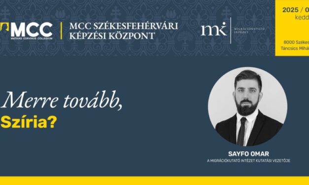 Merre tovább, Szíria? – február 18-án folytatódik az MCC ismeretterjesztő programsorozata