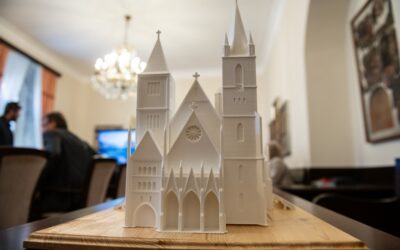 A koronázóbazilika 3D-s modellje a 2038-as Munkacsoport ülésén