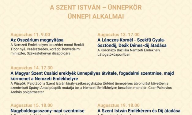 Királyi Napok: Osszárium-megnyitó, körmenet, szentmise, kenyéráldás, díjátadó, „királyi” felvonulás és ünnepi közgyűlés