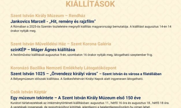 Színvonalas kiállítások, múzeumi programok a Királyi Napokon