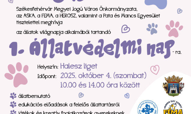 A Haleszban rendezik október 4-én az első fehérvári Állatvédelmi Napot