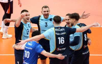 Férfi röpi: nagyot játszott a MÁV Előre, „másfél” szettet lopott a BL-bronzérmestől