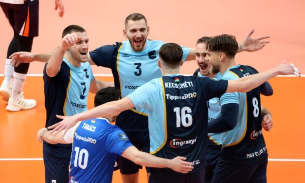 Férfi röpi: nagyot játszott a MÁV Előre, „másfél” szettet lopott a BL-bronzérmestől