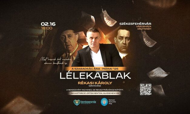 Lélekablak – a szabadság ára – Rékasi Károly Márai-estjét láthatja a közönség a Városházán