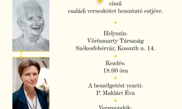Lépted a léptem – verseskötet bemutatót rendeznek a Vörösmarty Társaságnál