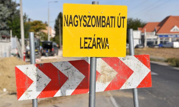 Nagyszombati utca felújítása: újabb lezárás mellett gőzerővel folynak a munkálatok